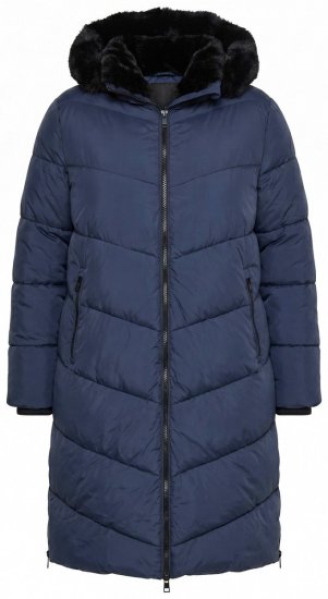 Ulla Popken 850041 Gewatteerde jas Donkerblauw - Jassen - Jassen in grote maten