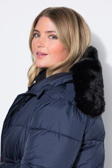 Ulla Popken 850041 Gewatteerde jas Donkerblauw - Jassen - Jassen in grote maten