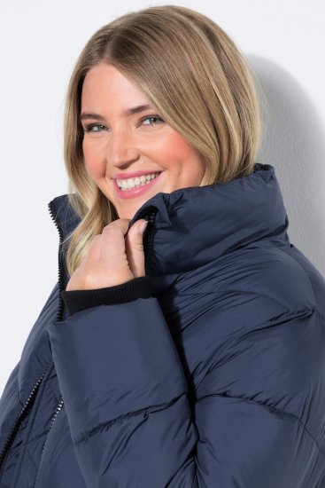 Ulla Popken 850041 Gewatteerde jas Donkerblauw - Jassen - Jassen in grote maten
