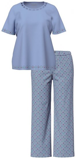 Ulla Popken 850045 Pyjama met korte mouwen Lichtblauw - Pyjama's en Loungewear - 