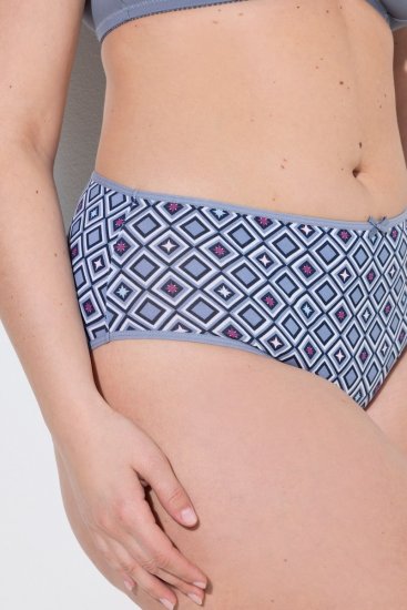 Ulla Popken 850077 Bedrukte slips 5-pack Lichtblauw - Slips - 