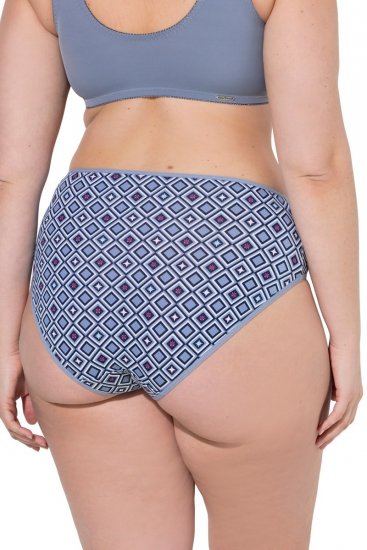 Ulla Popken 850077 Bedrukte slips 5-pack Lichtblauw - Slips - 