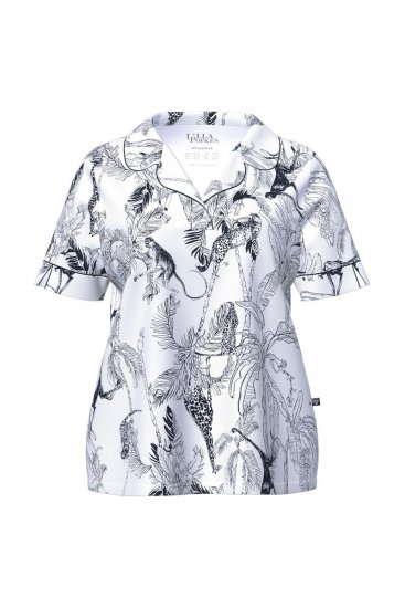 Ulla Popken 850441 Pyjama met print Gebroken wit - Pyjama's en Loungewear - 