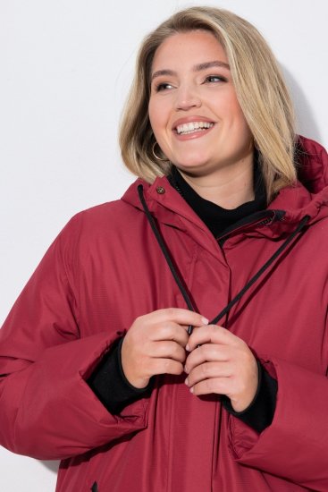 Ulla Popken 850794 Functionele jas Rood - Jassen - Jassen in grote maten