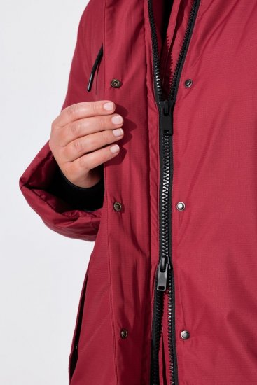 Ulla Popken 850794 Functionele jas Rood - Jassen - Jassen in grote maten