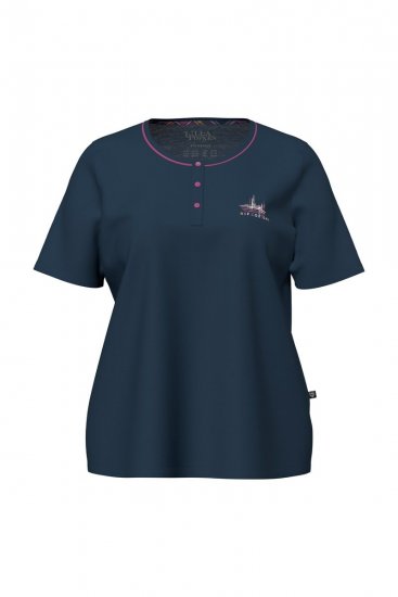Ulla Popken 850864 3-delige pyjamaset met ruitjes Violet - Pyjama's en Loungewear - 