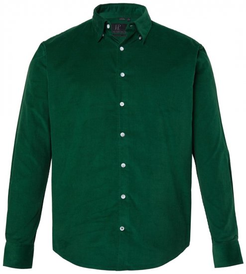 JP1880 850921 Ribfluwelen overhemd met lange mouwen Bosgroen TALL - TALL overhemden - TALL overhemden met extra lengte