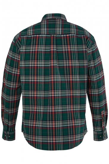 JP1880 850923 Geruit overhemd met lange mouwen Bosgroen TALL - TALL overhemden - TALL overhemden met extra lengte