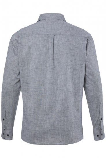 JP1880 850931 Chambray overhemd met lange mouwen Zwart TALL - TALL overhemden - TALL overhemden met extra lengte