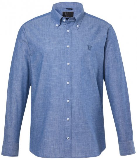JP1880 850931 Chambray overhemd met lange mouwen Denimblauw TALL - TALL overhemden - TALL overhemden met extra lengte