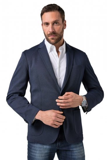 JP1880 851032 Colbert met lichte halve voering Donkerblauw - Pakken - Grote Maten Kostuum Heren