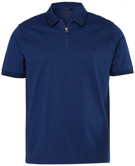 JP1880 851048 Poloshirt met rits Nachtblauw TALL - TALL polo's - TALL poloshirts met extra lengte