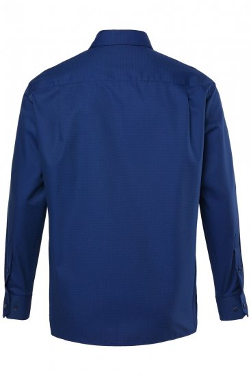 JP1880 851055 Gedessineerd strijkvrij business-overhemd lange mouw Donkerblauw TALL - TALL overhemden - TALL overhemden met extra lengte