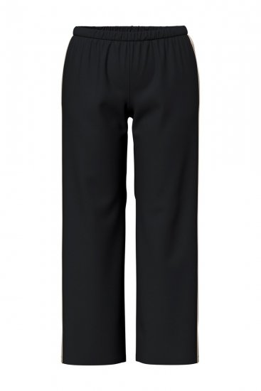 Ulla Popken 851245 Pyjama met strepen Zwart - Pyjama's en Loungewear - 
