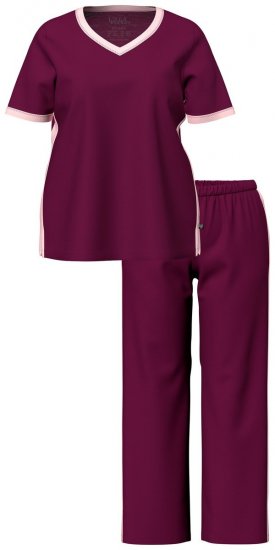 Ulla Popken 851245 Pyjama Bessenrood - Pyjama's en Loungewear - 