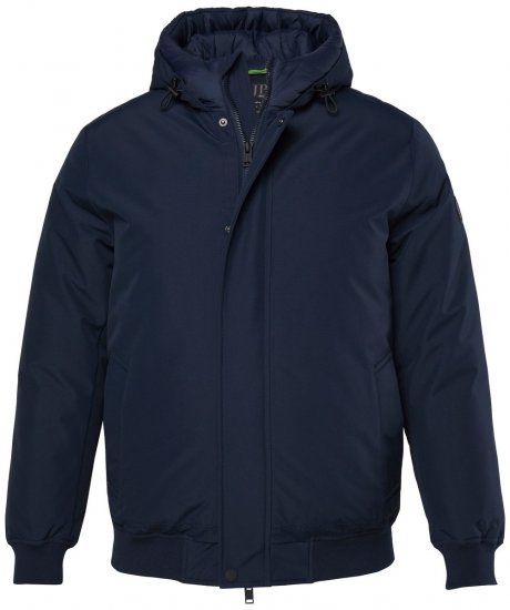 JP1880 851320 Jack met capuchon en warme voering Donkerblauw - Jassen - Grote Maten Herenjassen