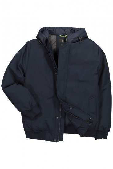 JP1880 851320 Jack met capuchon en warme voering Donkerblauw - Jassen - Grote Maten Herenjassen