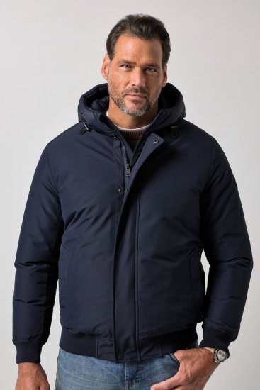 JP1880 851320 Jack met capuchon en warme voering Donkerblauw - Jassen - Grote Maten Herenjassen