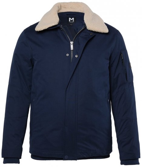 Men+ 369 Jack bellyfit met teddykraag Donkerblauw - Jassen - Grote Maten Herenjassen
