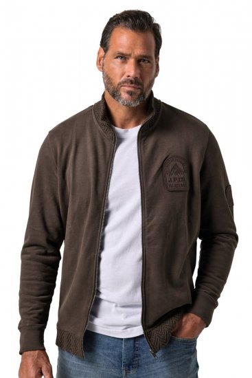 JP1880 851387 Sweatvest met rits Hazelnoot TALL - TALL sweatshirts - TALL sweatshirts en hoodies