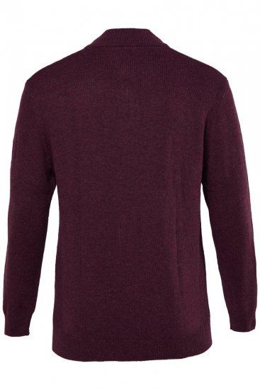 JP1880 851428 Gebreide trui met halve rits Pruim TALL - TALL sweatshirts - TALL sweatshirts en hoodies