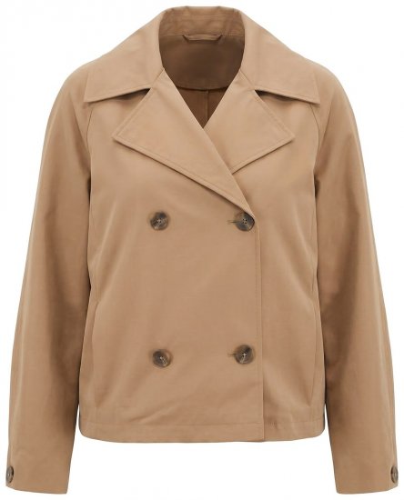 Ulla Popken 851435 Trenchcoat Bruin - Jassen - Jassen in grote maten