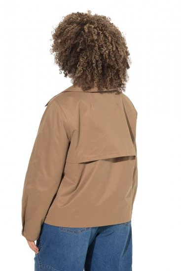 Ulla Popken 851435 Trenchcoat Bruin - Jassen - Jassen in grote maten