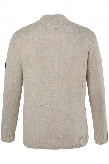 JP1880 851436 Gebreide trui met knoopkraag Notenbruin TALL - TALL sweatshirts - TALL sweatshirts en hoodies