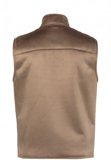 JP1880 851516 Bodywarmer in suèdelook met teddyvoering Beige - Jassen - Grote Maten Herenjassen
