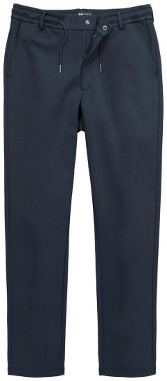 Men+ 663 Bilbao Flexlastic Jersey broek met elastische tailleband Donkerblauw - Pakken - Grote Maten Kostuum Heren