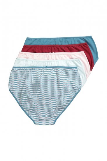 Ulla Popken 851725 Bedrukte slips 5-pack Lila - Slips - 