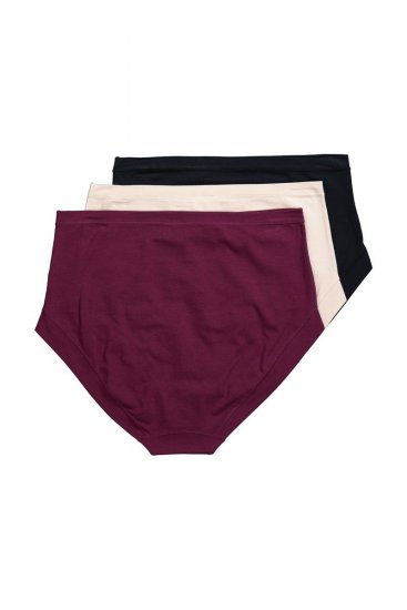 Ulla Popken 851736 Slips met hoge taille 3-pack Zwart - Slips - 