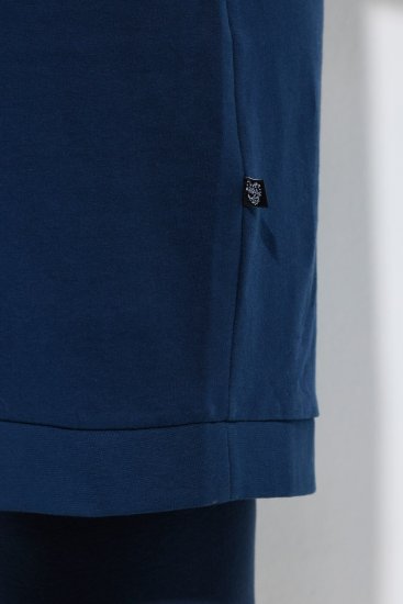 Ulla Popken 851749 Loungejurk met ruitjes en capuchon Donkerblauw - Pyjama's en Loungewear - 