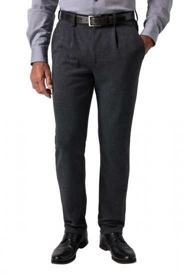 JP1880 Naples Flexnamic Jersey broek Donkergrijs gemêleerd - Pakken - Grote Maten Kostuum Heren