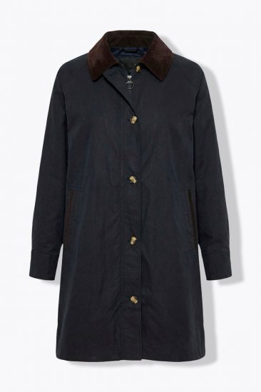 Ulla Popken 851765 Corduroy jas Donkerblauw - Jassen - Jassen in grote maten
