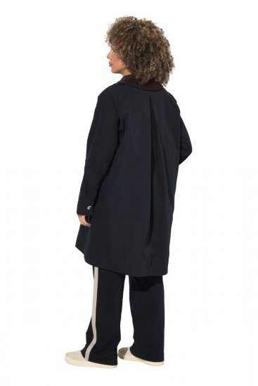 Ulla Popken 851765 Corduroy jas Donkerblauw - Jassen - Jassen in grote maten