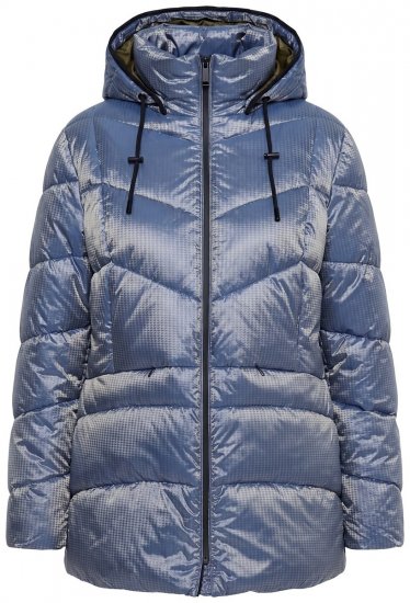 Ulla Popken 851790 Gewatteerd jack Denimblauw - Jassen - Damesjassen in grote maten