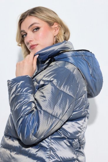 Ulla Popken 851790 Gewatteerd jack Denimblauw - Jassen - Damesjassen in grote maten