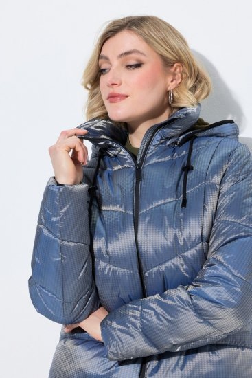 Ulla Popken 851790 Gewatteerd jack Denimblauw - Jassen - Damesjassen in grote maten