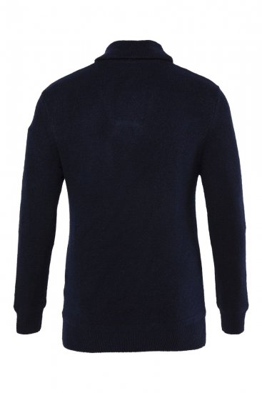 JP1880 851795 Gebreide trui met sjaalkraag Donkerblauw TALL - TALL sweatshirts - TALL sweatshirts en hoodies