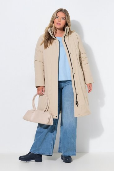 Ulla Popken 851811 Gewatteerde jas Beige - Jassen - Jassen in grote maten