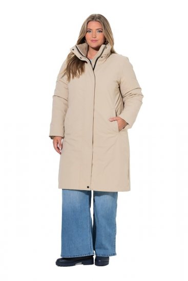Ulla Popken 851811 Gewatteerde jas Beige - Jassen - Jassen in grote maten
