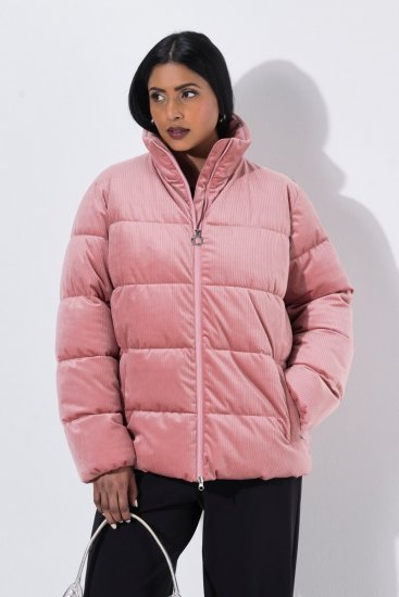 Ulla Popken 851819 Corduroy jack Oudroze - Jassen - Damesjassen in grote maten