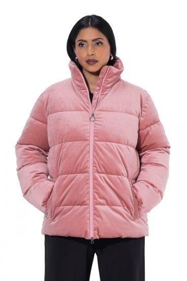 Ulla Popken 851819 Corduroy jack Oudroze - Jassen - Damesjassen in grote maten