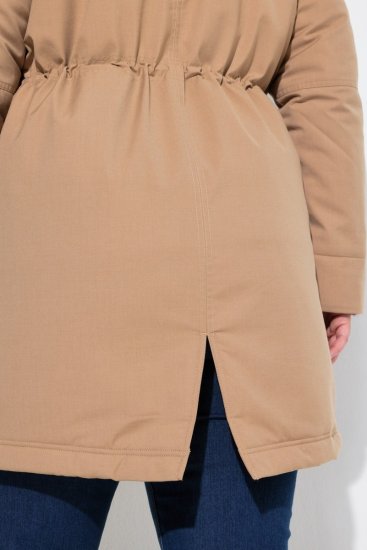 Ulla Popken 852028 Parka Beige - Jassen - Jassen in grote maten