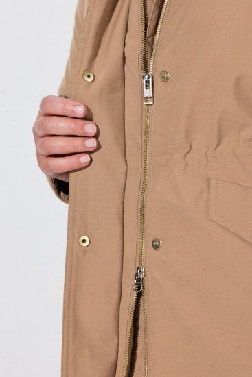 Ulla Popken 852028 Parka Beige - Jassen - Jassen in grote maten