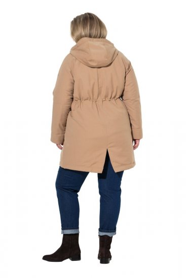 Ulla Popken 852028 Parka Beige - Jassen - Jassen in grote maten