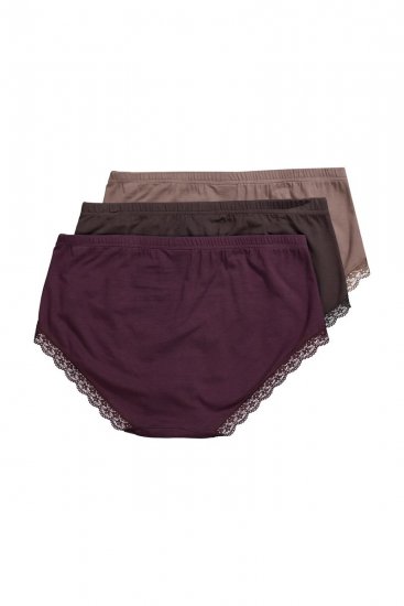 Ulla Popken 852698 Slips 3-pack Bruin - Slips - 