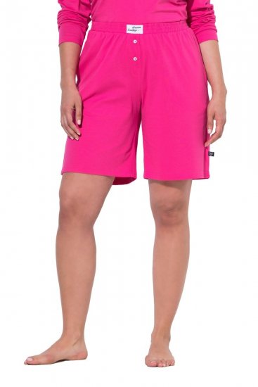 Ulla Popken 852752 Pyjamashort met strepen 2-pack Roze - Pyjama's en Loungewear - 