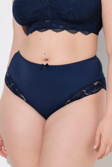 Ulla Popken 852930 Slips met kant Donkerblauw - Slips - 